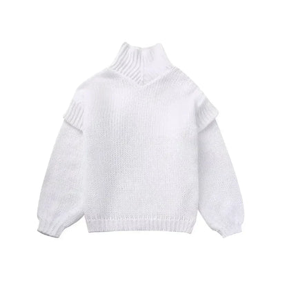 Daphne - Oversized Chic Roll-Neck Knitted Sweater