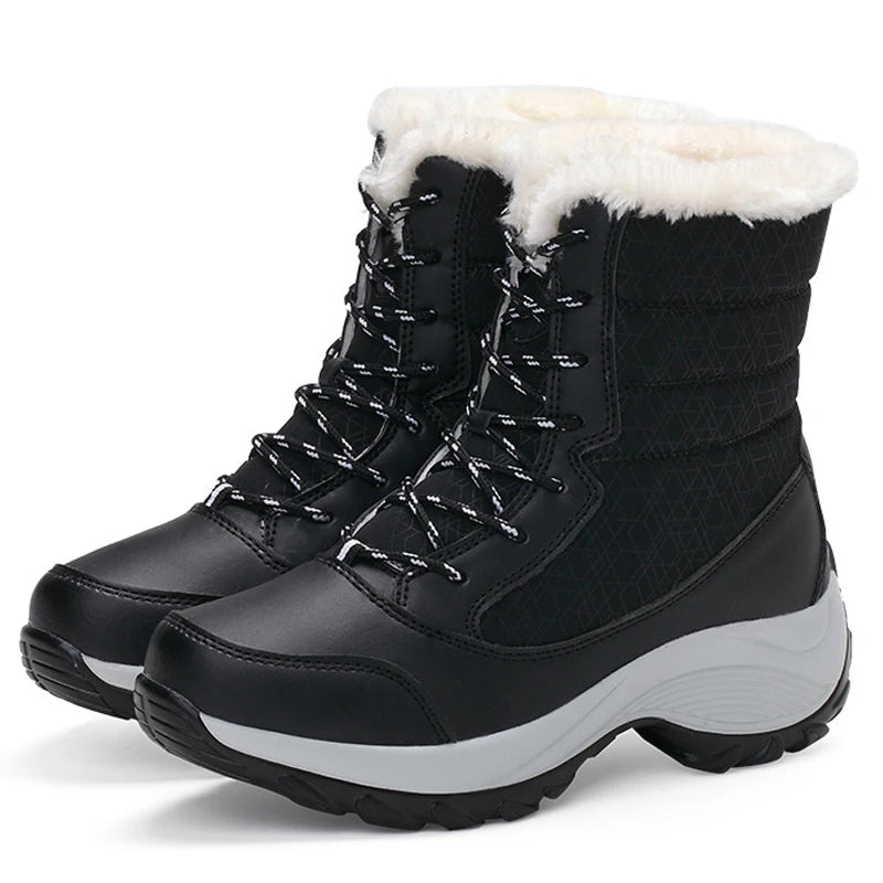 Women's Winter Boots - Lined - Water-Repellent - Platform Sole