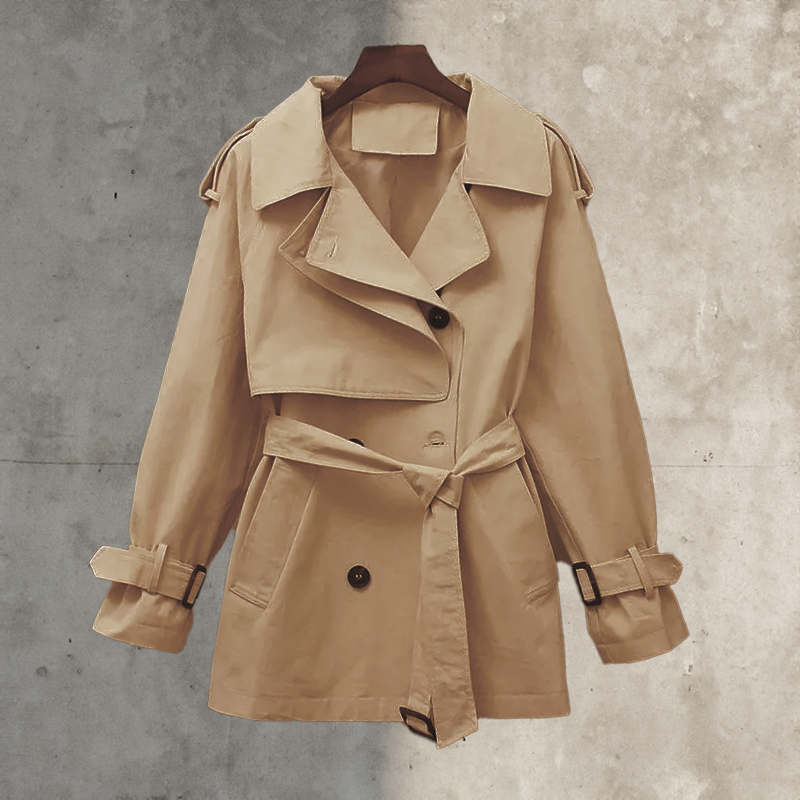 Stylish Women's Trench Coat With Belt Elegant Design