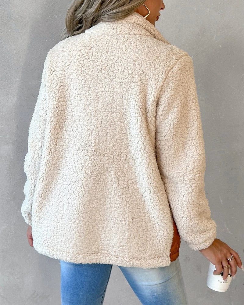 Damen Fleecejacke Mit Tiermuster Trendig - IdealeKleiden