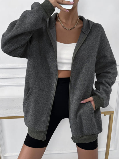 Stylish Women's Vest with Hood and Zipper