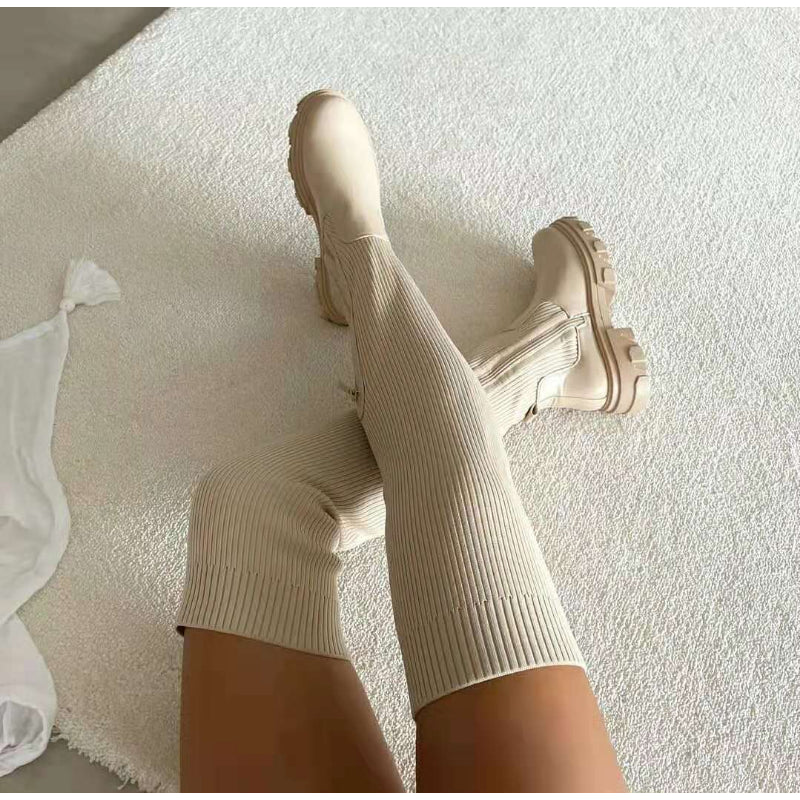 Stylische Stiefel Socken City Chic - IdealeKleiden