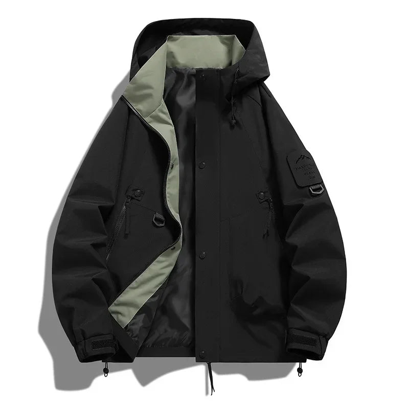 Men's Outdoor Jacket Hood Zipper