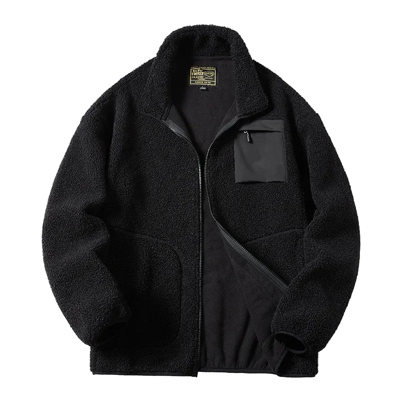 Unisex Fleece Jacket Outdoor Style Zipper