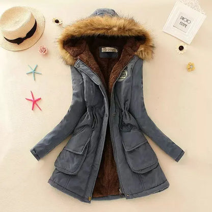 Autumn Winter Jacket Women Slim Fit Padded