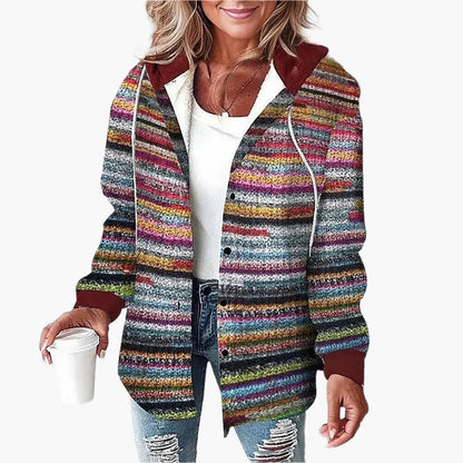 Plaid Winter Jacket Hood Autumn Style