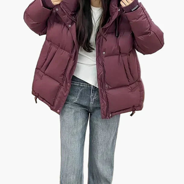 Women's Quilted Winter Jacket with Hood