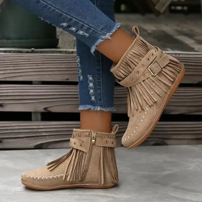Women's Warm Winter Boots Round Toe Zipper