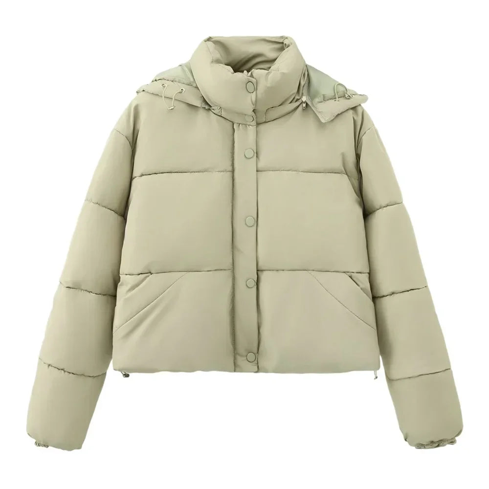 Short Hooded Jacket Casual Style