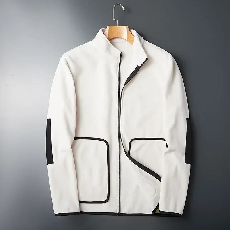 Men's Fleece Jacket Sporty Contrast Details