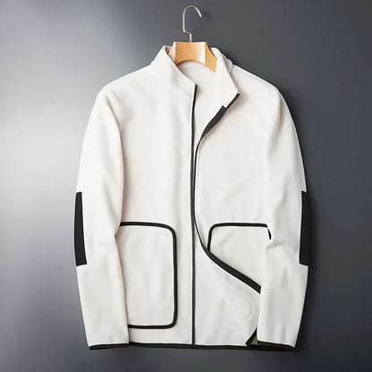 Men's Fleece Jacket Sporty Contrast Details