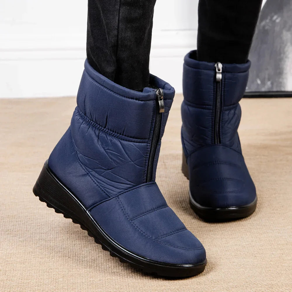 Weiche Stiefeletten Damen | Gepolsterte, Wasserdichte Winterstiefel - IdealeKleiden