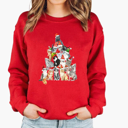 Christmas Sweater Cat String Lights - Funny Cat Jumper Winter