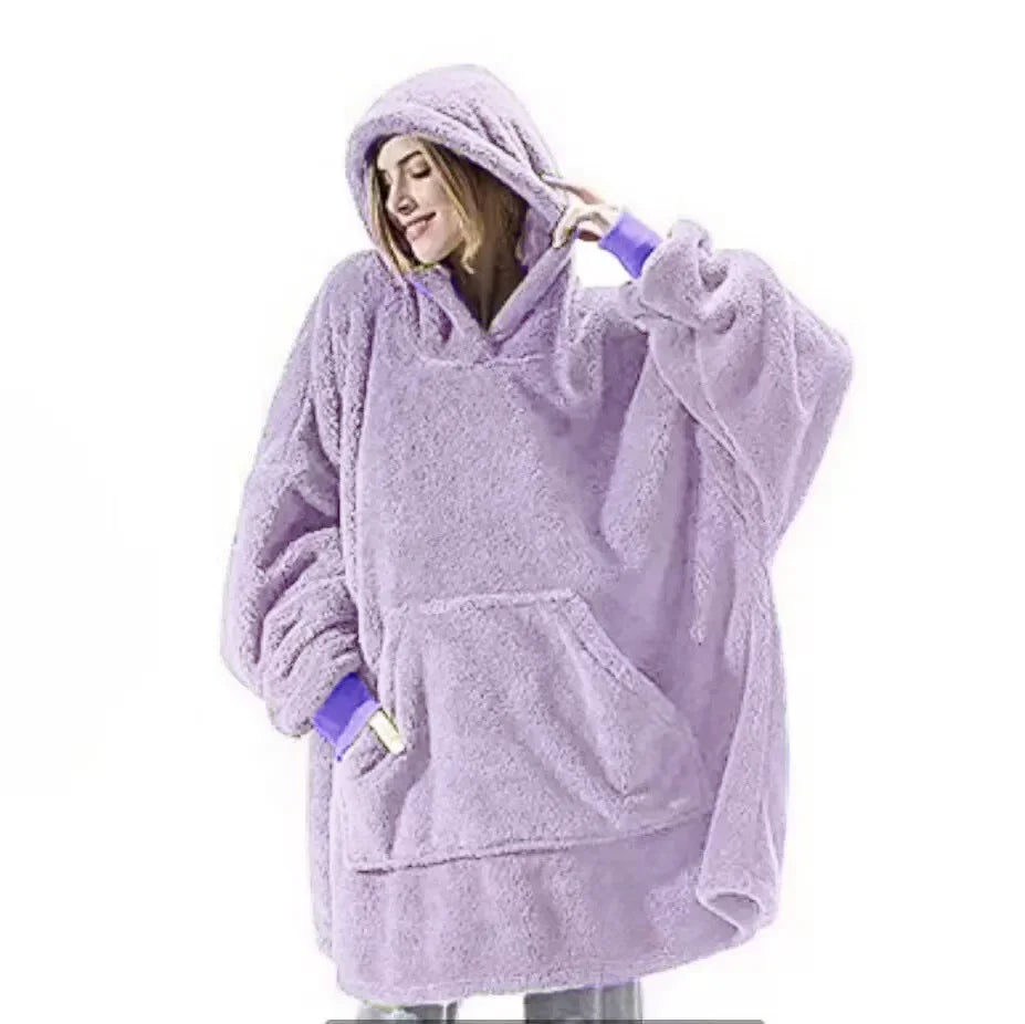 Oversized Flannel Hoodie for Men and Women
