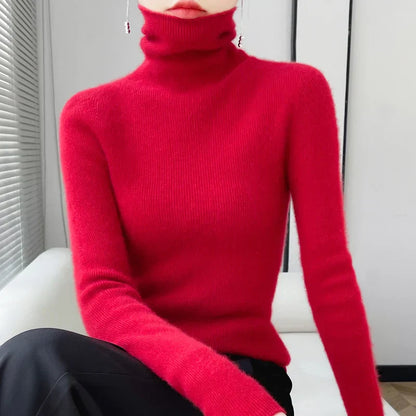 Soft Turtleneck Sweaters for Women Wool