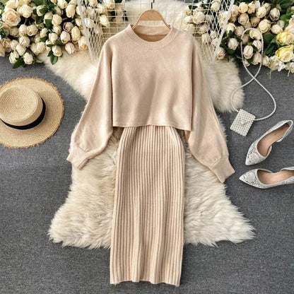 Women's Scarf Knit Set Soft