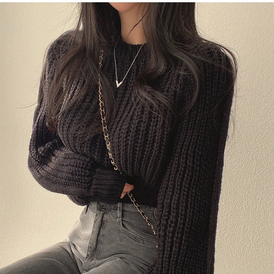Elegant Women's Long Sleeve Winter Sweater