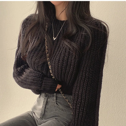 Elegant Women's Long Sleeve Winter Sweater