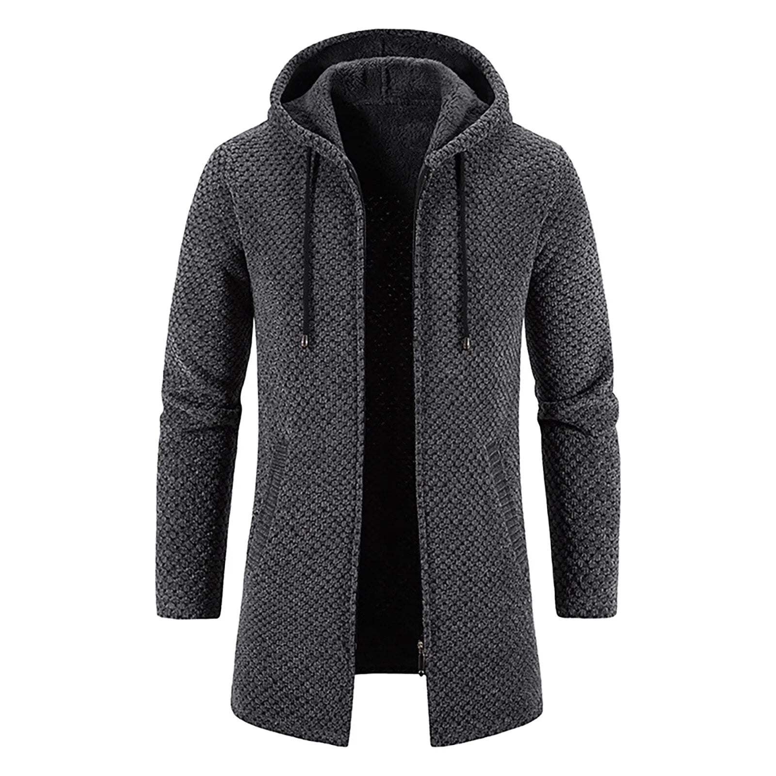 Herren Wolljacke Warm Kapuze - IdealeKleiden