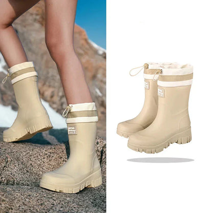 Women's Waterproof Retro Style Non-Slip Rubber Boots