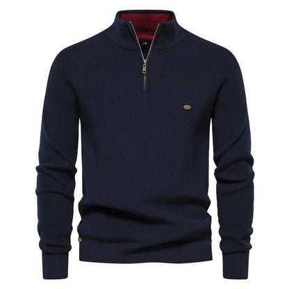 Herren Pullover Strick Modern Reißverschluss - IdealeKleiden