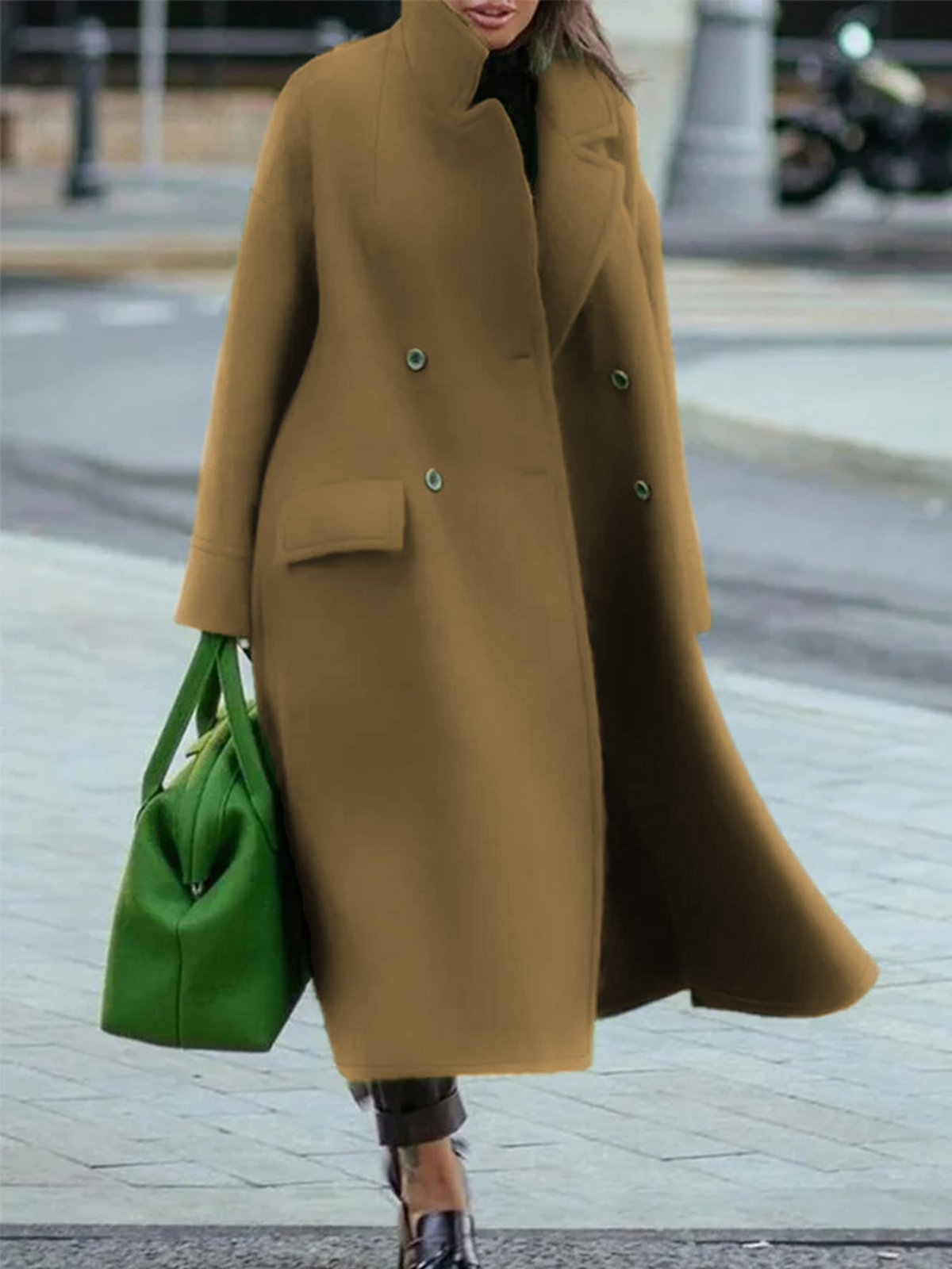 Elegant Women's Winter Jacket with Double Buttons