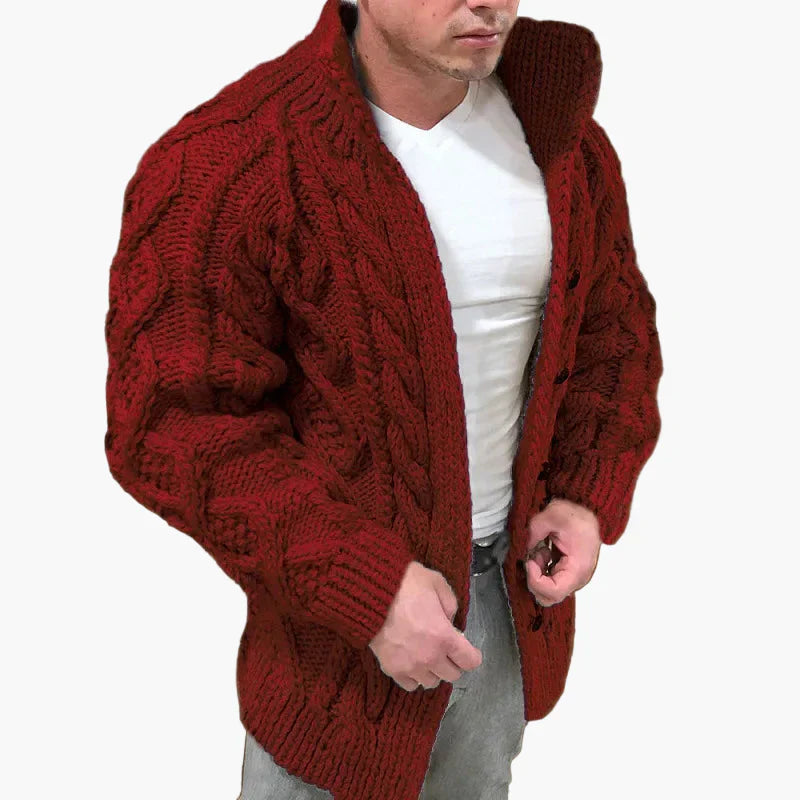 Stylish Cable Knit Cardigan Chunky Knit