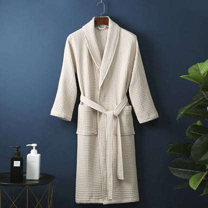Women's Bathrobe Spring Waffle Look