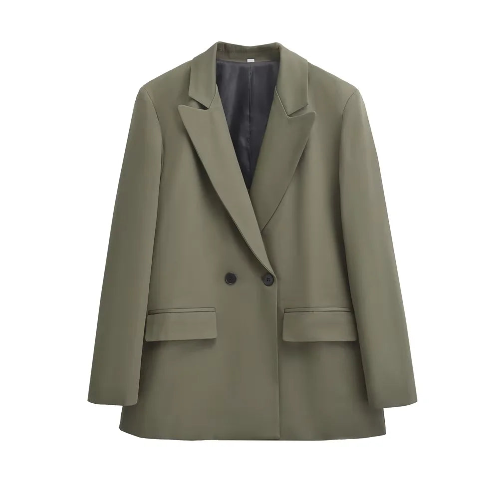Fashionable Women's Double-Breasted Elegant Blazers