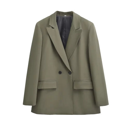 Fashionable Women's Double-Breasted Elegant Blazers