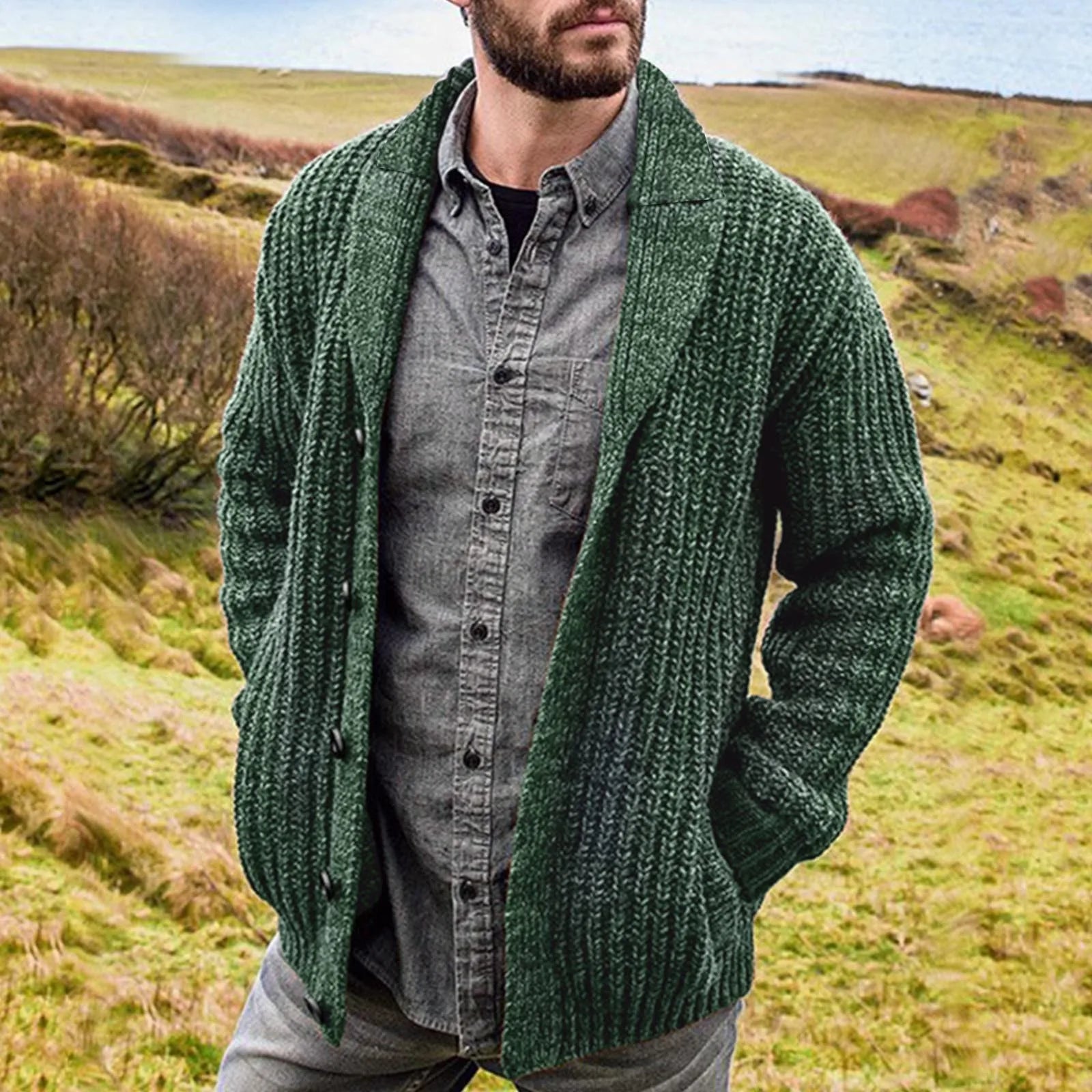 Bequeme Herren Strickjacke Modern - IdealeKleiden