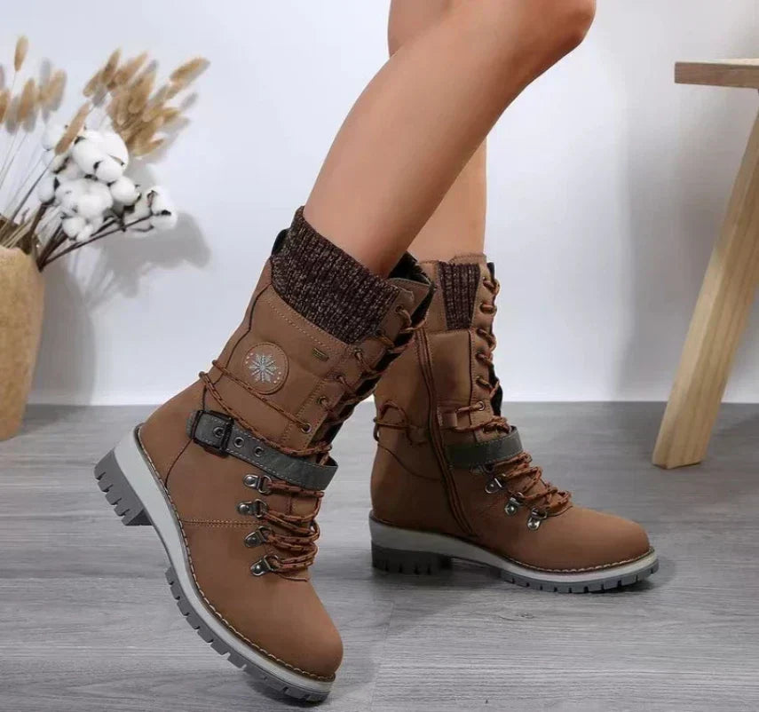 Women's Winter Boots Lace-up Warm Lined