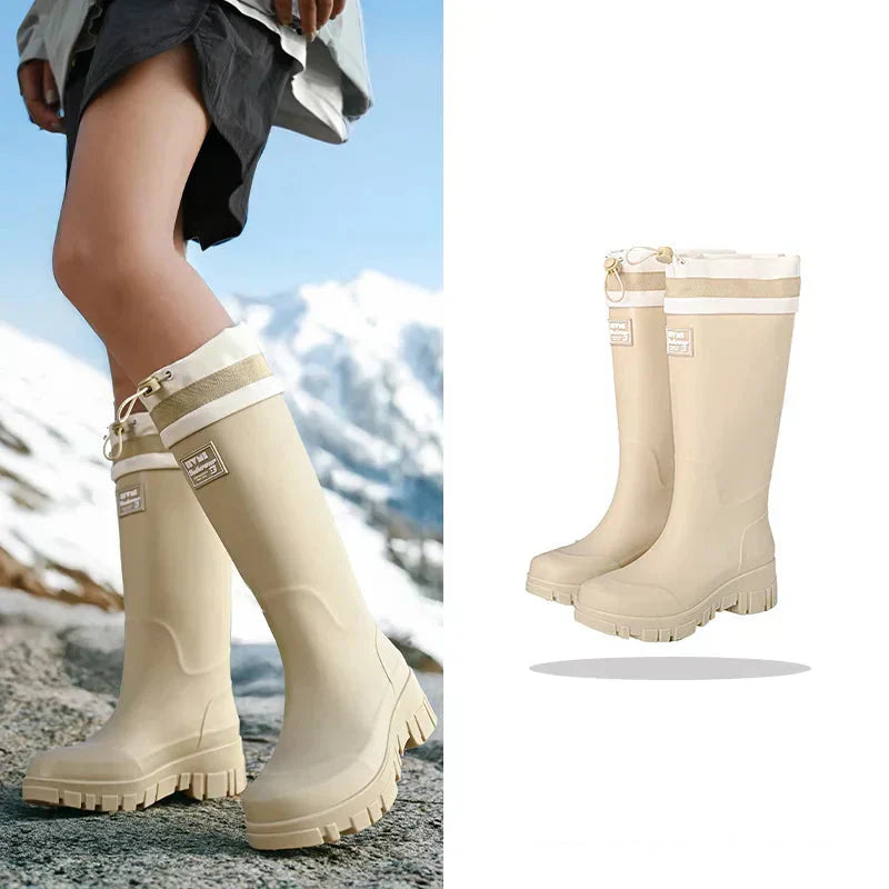 Women's Waterproof Retro Style Non-Slip Rubber Boots