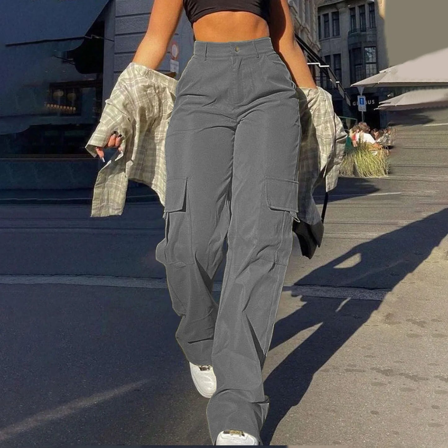 Women's Comfortable Cargo Pants With Many Pockets