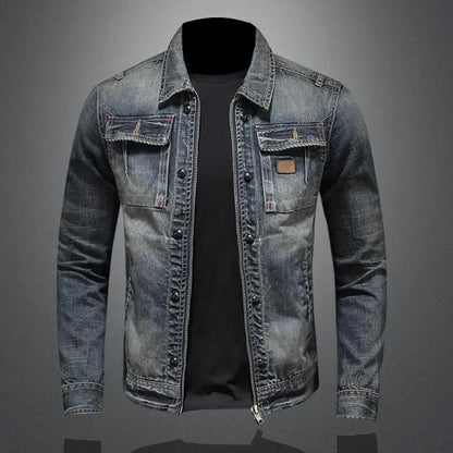 Herren Jeansjacke Retro Style