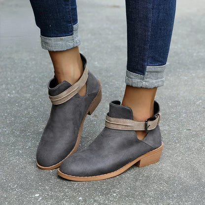 Women's Ankle Boots Pointed Toe Adjustable