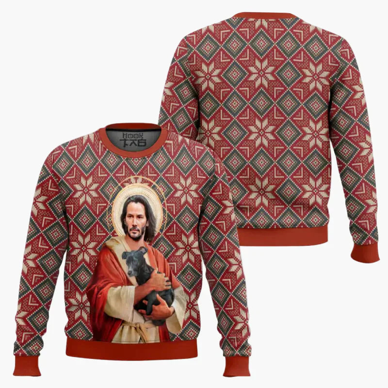 Funny Christmas Sweater Funny Wick-Mas Fan Design