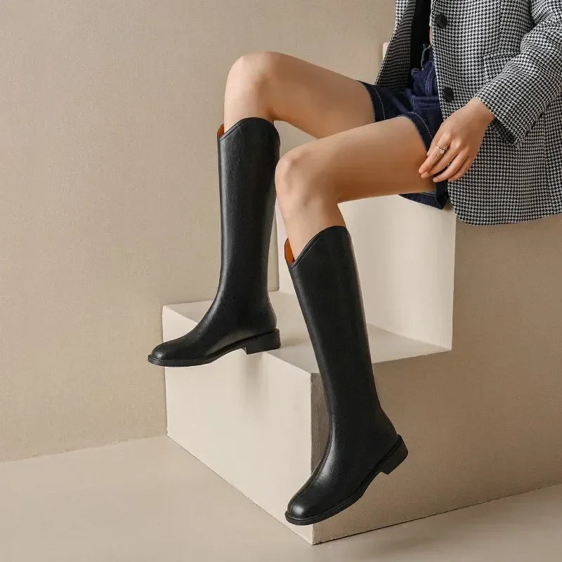 Stylish Ankle-High Faux Leather Boots