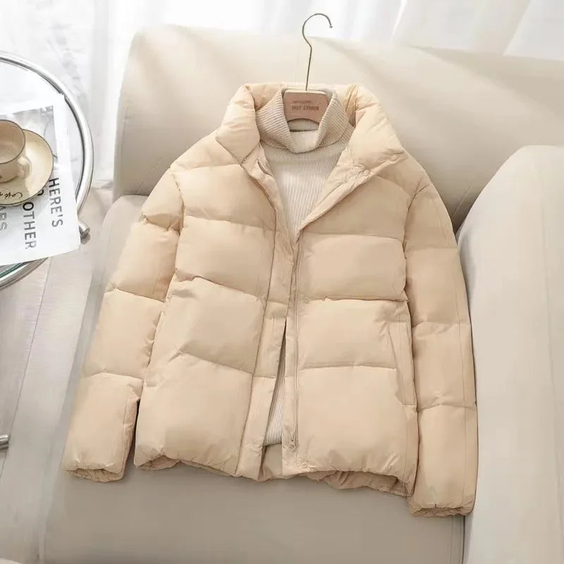 Winter Jacket Warm Quilted Zipper