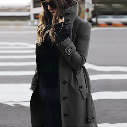 Elegant Women's Trench Coat Autumn Model
