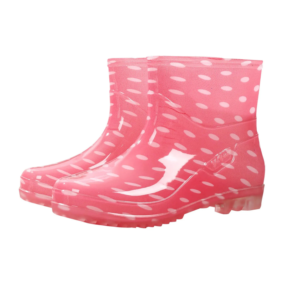Waterproof Rubber Boots Mid-Calf Printed Non-Slip