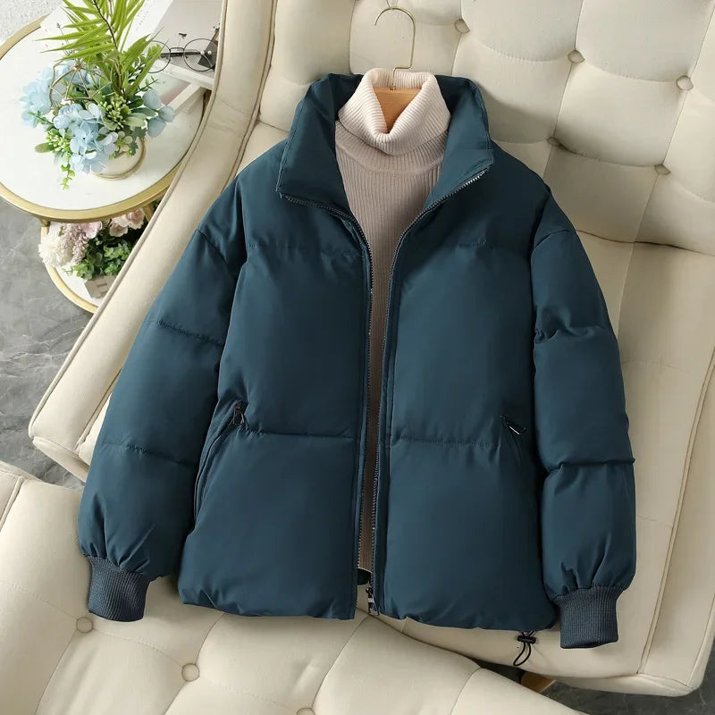 Women's Winter Puffer Jacket Stand-Up Collar