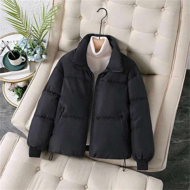 Warm Puffer Jacket Winter Stand Collar