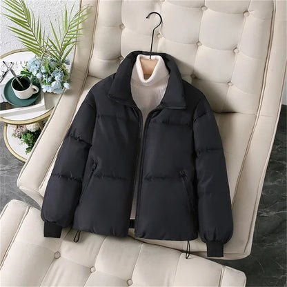 Warm Puffer Jacket Winter Stand Collar