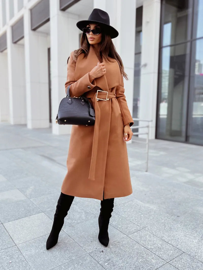 Women's Winter Coat Long-sleeved Elegant
