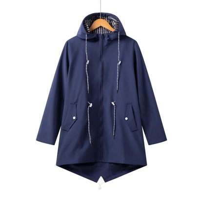 Women's Parka Coat Casual Drawstring Zipper