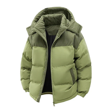 Women's Quilted Winter Jacket - Warm Outdoor Jacket with Hood