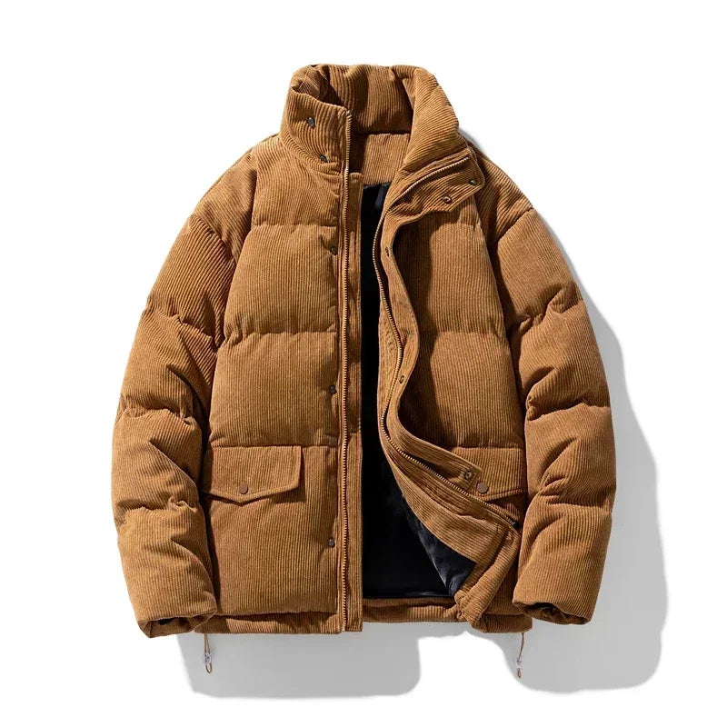 Men's Quilted Jacket Winter Warm Corduroy Trend