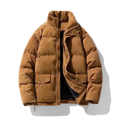 Men's Quilted Jacket Winter Warm Corduroy Trend