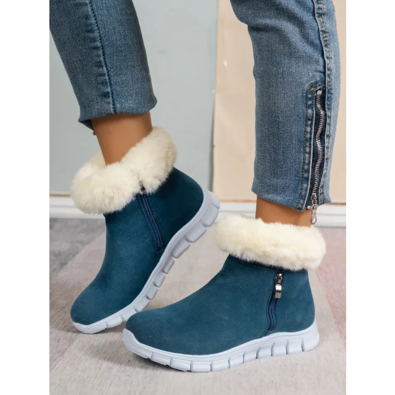 Soft Winter Shoes Round Toe Plush